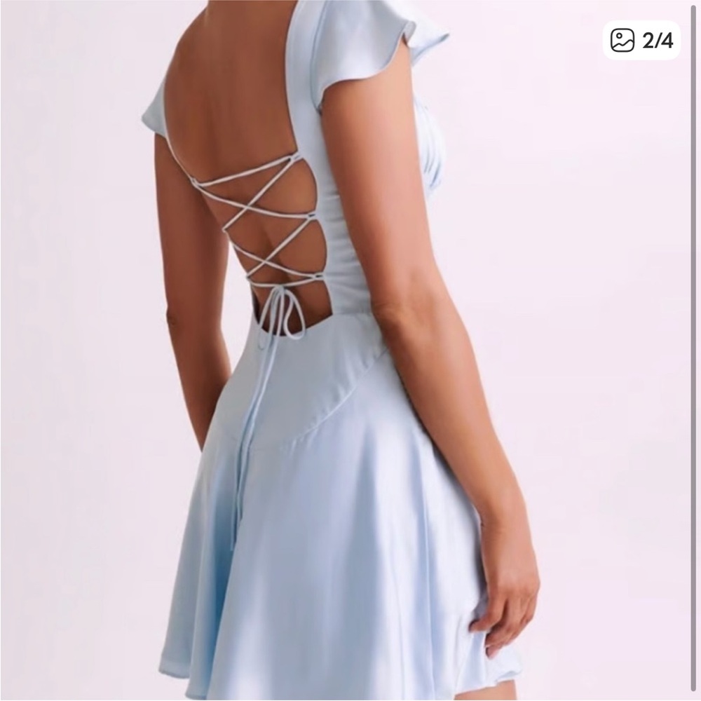 Meshki Light Blue Midi Dress